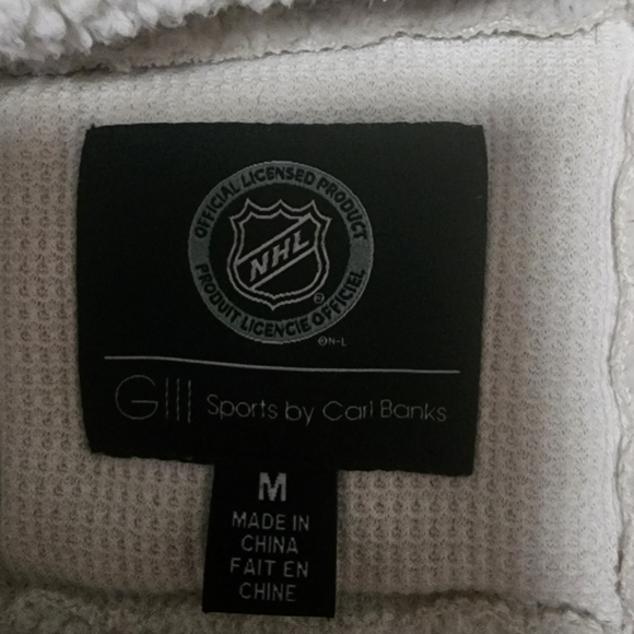 Sz M Oilers Sherpa Jacket Sweater - Picture 5 of 6